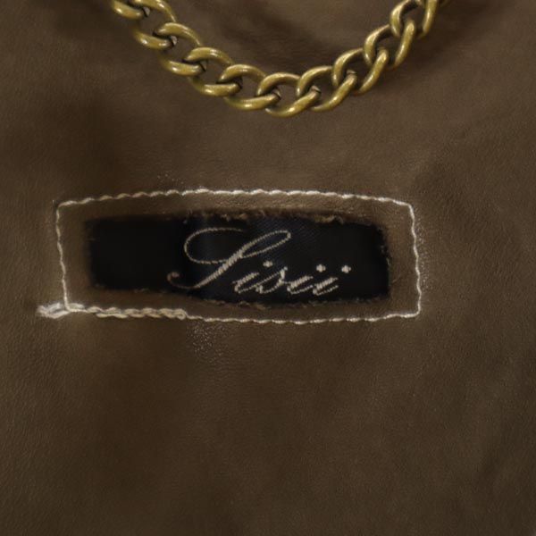 Sisii シシ 日本製 レザージャケット ベージュ系 レディース