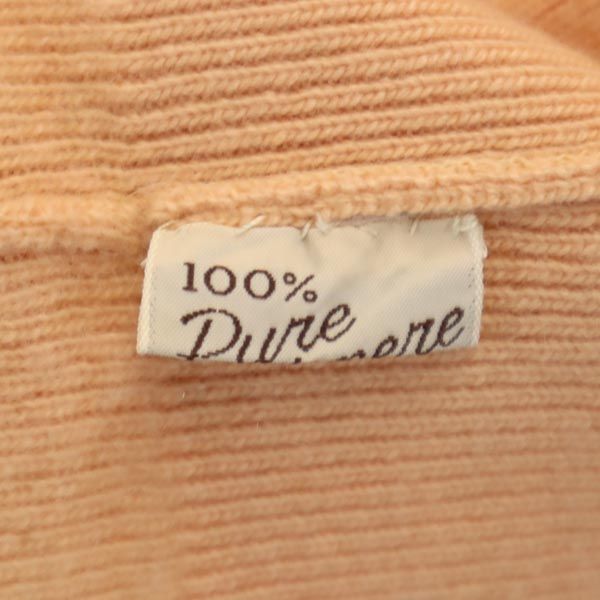 HERMES エルメス 長袖 シルクニット カーディガン 40 オレンジ系 レディース