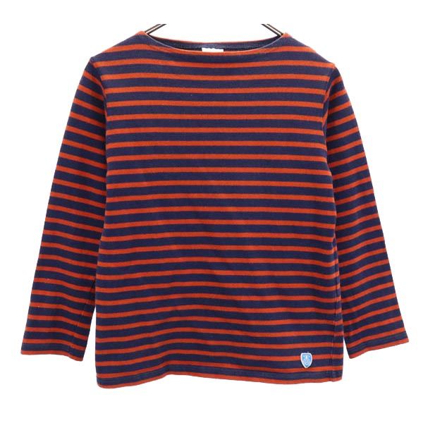 ORCIVAL オーシバル フランス製 ボーダー柄 7分袖 Tシャツ 2 ネイビー カットソー レディース