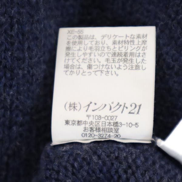 Polo by Ralph Lauren ポロバイラルフローレン インパクト21社製 長袖 コットン ニット M ネイビー セーター メンズ