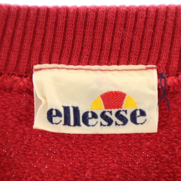 ellesse エレッセ プリント 長袖 トレーナー M レッド系 スウェット メンズ