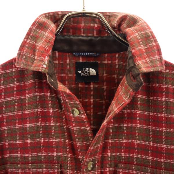 THE NORTH FACE ノースフェイス アウトドア NT26302 長袖 チェックシャツ S レッド系 メンズ