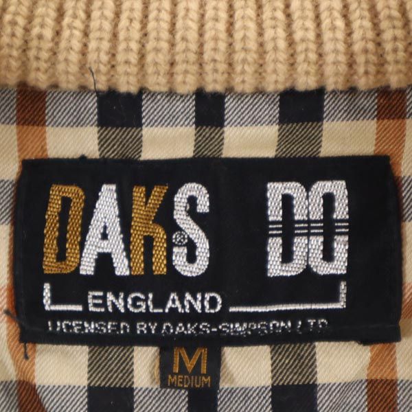 ダックス ゴルフ ニットジャケット M ベージュ DAKS メンズ