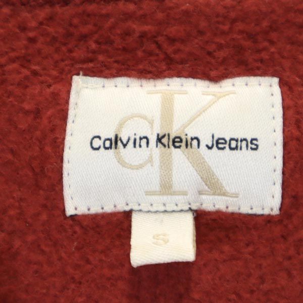 Calvin klein Jeans カルバンクラインジーンズ 長袖 裏起毛 トレーナー S ブラウン系 スウェット メンズ