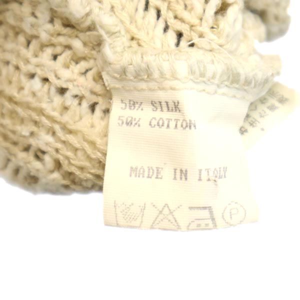 GIVENCHY ジバンシィ イタリア製 シルクブレンド 長袖 ニット セーター 50 ベージュ メンズ