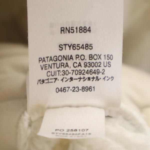 patagonia パタゴニア アウトドア 長袖 ボア フリース ジップパーカー L12 白 キッズ