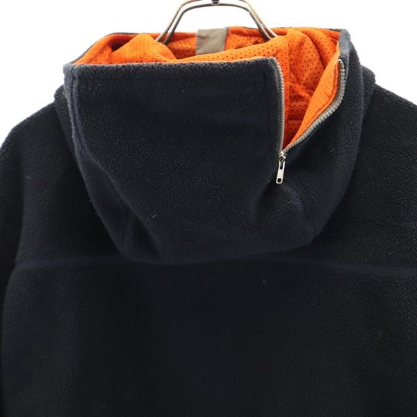 TOMMY HILFIGER トミーヒルフィガー フリースジャケット S ネイビー フード メンズ