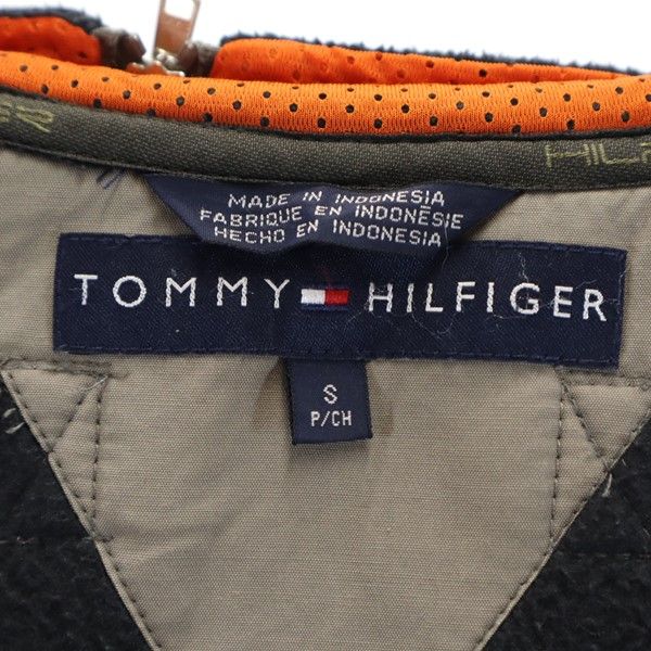 TOMMY HILFIGER トミーヒルフィガー フリースジャケット S ネイビー フード メンズ