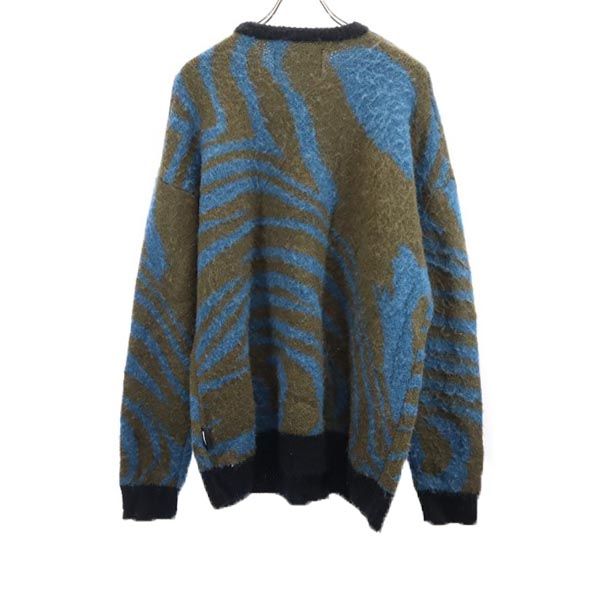 ADAM PATEK アダムパテック ウールブレンド 長袖 セーター 1 ブラウン×ブルー ニット メンズ