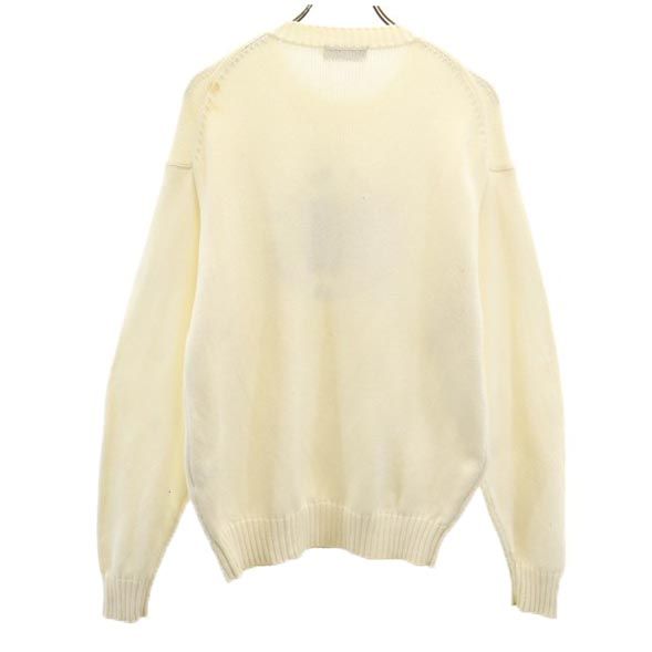 フィラ 長袖 ニット セーター L ホワイト FILA メンズ