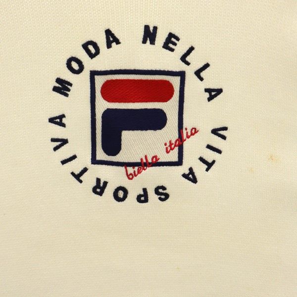 FILA フィラ 長袖 ニット セーター L ホワイト メンズ