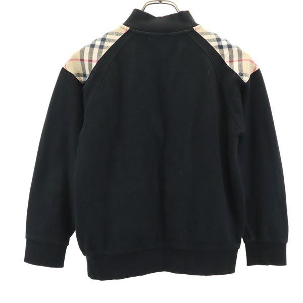 バーバリー 日本製 三陽商会 長袖 ハーフジップ トレーナー 140 ブラック系 BURBERRY キッズ