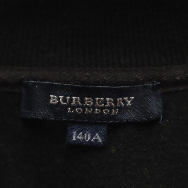 バーバリー 日本製 三陽商会 長袖 ハーフジップ トレーナー 140 ブラック系 BURBERRY キッズ