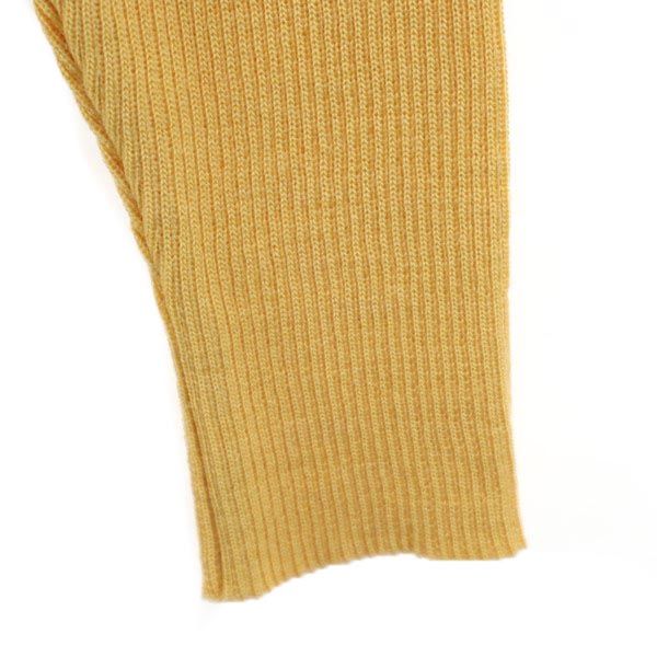 未使用 YVES SAINT LAURENT イヴサンローラン ウールブレンド 長袖 タートルネック セーター 130 イエロー系 ニット キッズ