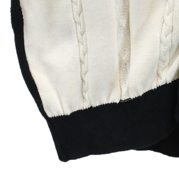 ケンゾーゴルフ 90s 日本製 オールド Vネック ニットベスト 3 ホワイト KENZO GOLF メンズ