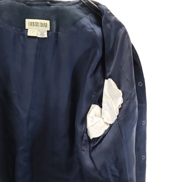 カントリーロード 長袖 スエードレザージャケット L ネイビー系 COUNTRY ROAD レディース