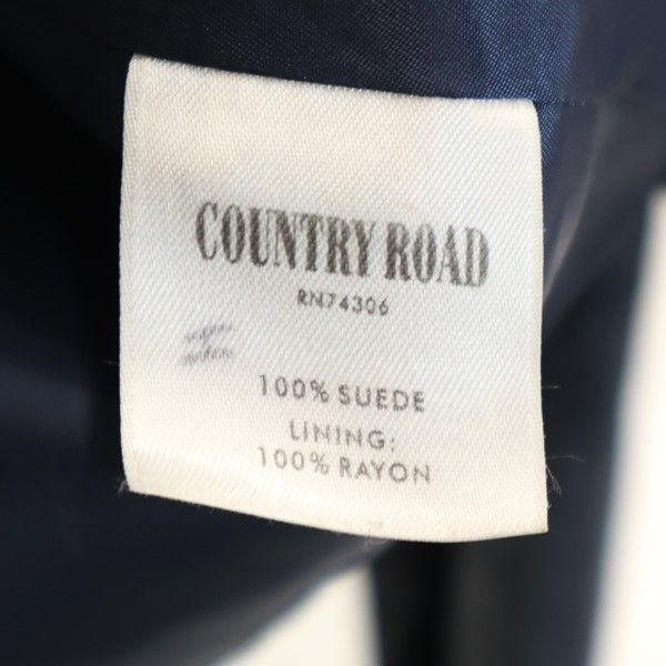 カントリーロード 長袖 スエードレザージャケット L ネイビー系 COUNTRY ROAD レディース