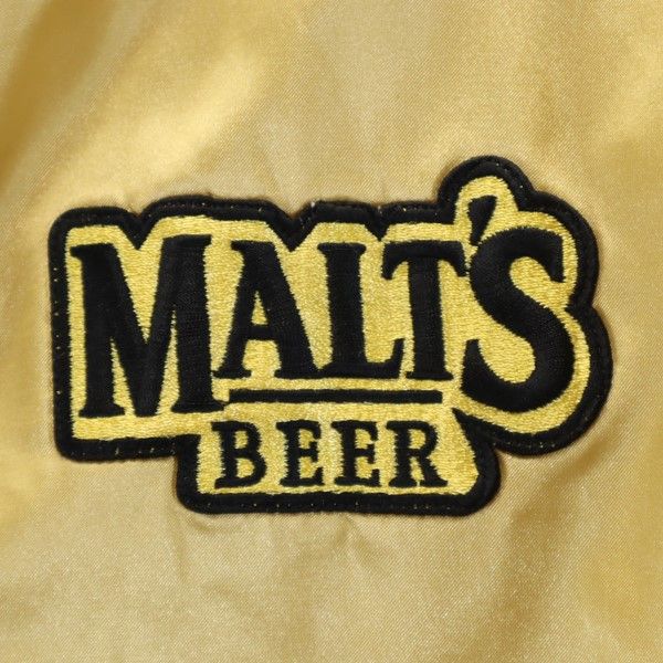 モルツビール 長袖 リバーシブル スタジャン L ゴールド MALTS BEER メンズ