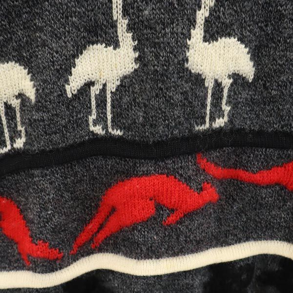 HYSPORT 90s ウール オールド 総柄 長袖 セーター 16 グレー系 ニット メンズ