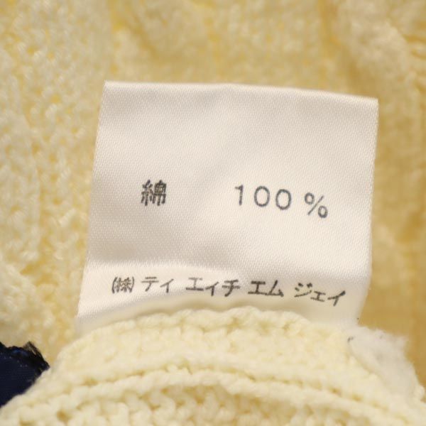 TOMMY HILFIGER トミーヒルフィガー 90s オールド フラッグタグ 長袖 コットン セーター XL アイボリー ニット メンズ