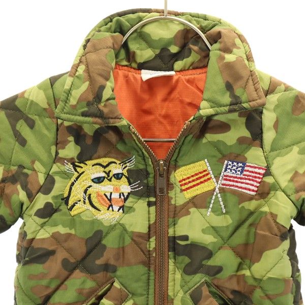 BREEZE ブリーズ ベトジャン 復刻 迷彩柄 キルティングジャケット 80 カーキ系 キッズ