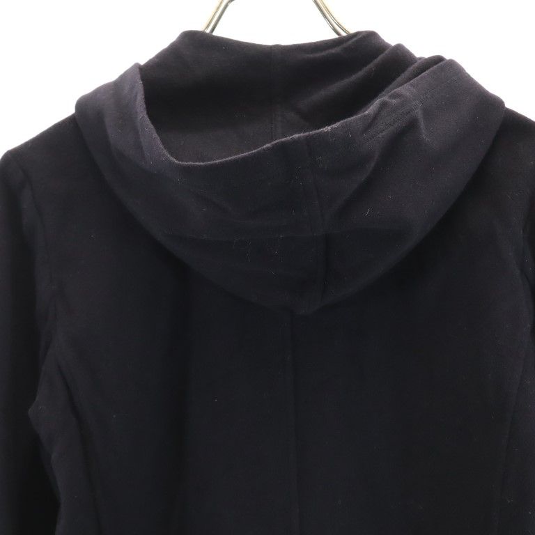 バナナリパブリック 長袖 ウールブレンド ジップパーカー S 黒 Banana Republic レディース