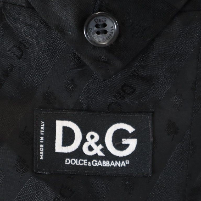 ドルチェアンドガッバーナ イタリア製 コーデュロイ テーラードジャケット 36/50 黒 DOLCE&GABBANA メンズ