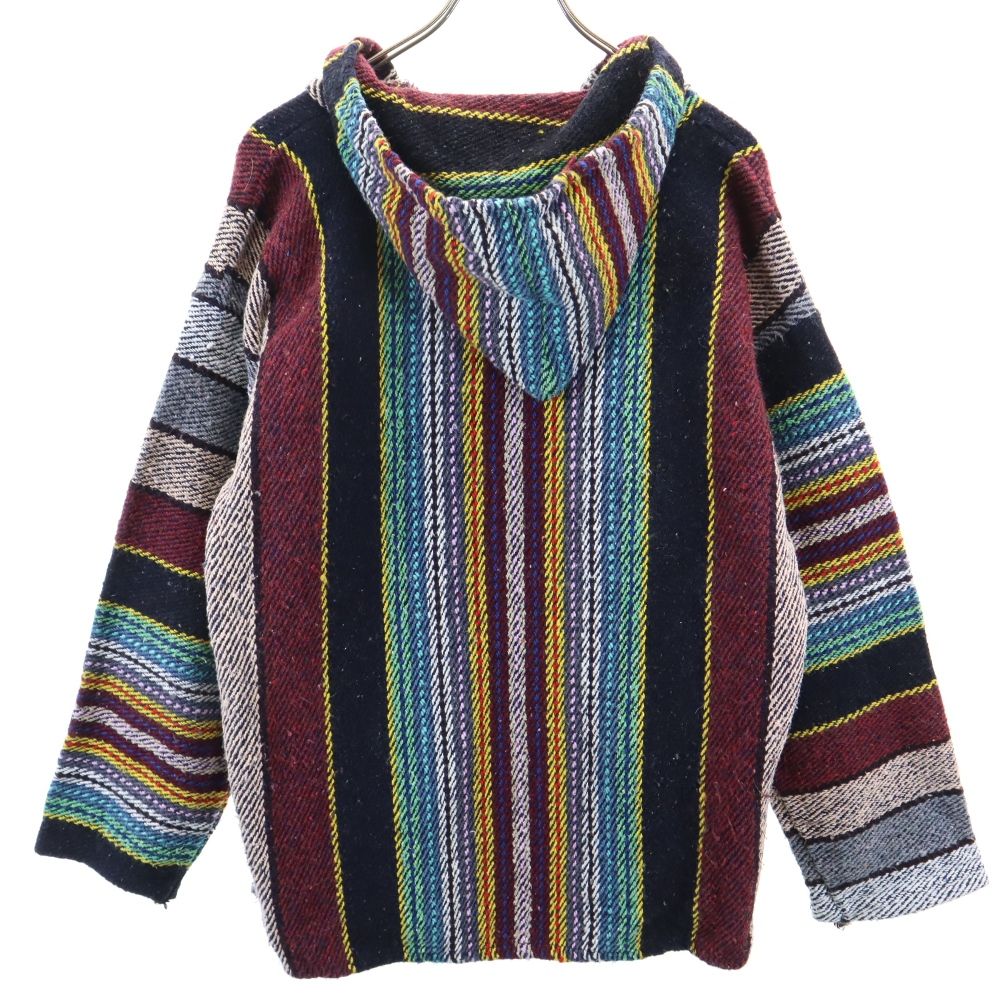 メキシカン 総柄 長袖 ウールブレンド パーカー プルオーバー メンズ