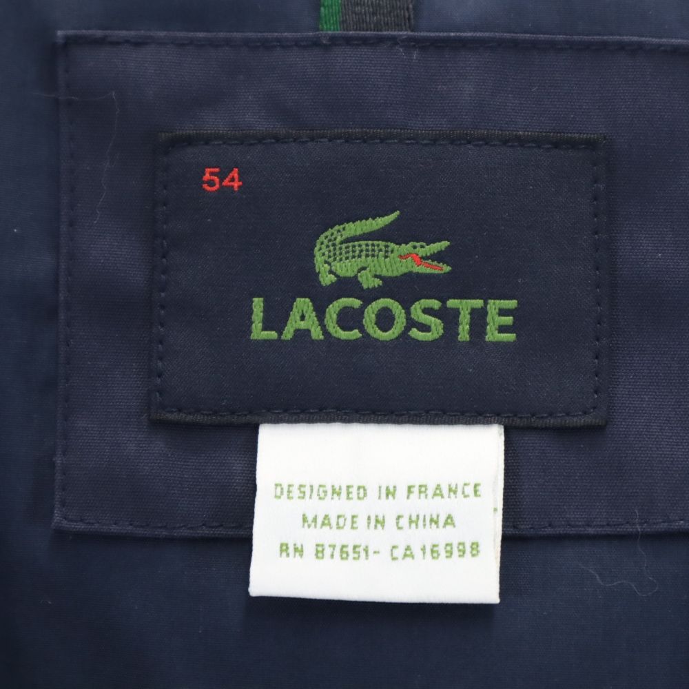 ラコステ 未使用 ステンカラーコート 54 ネイビー LACOSTE タグ付き メンズ