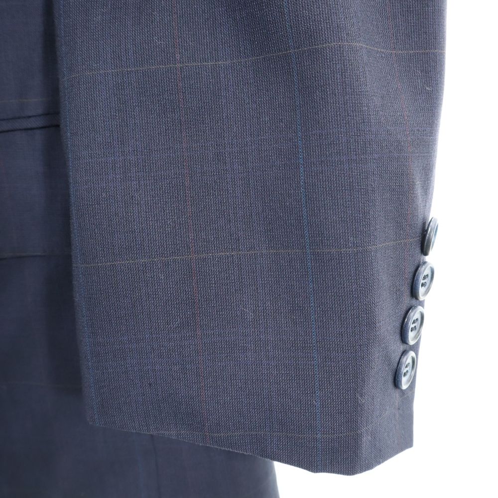 DAKS ダックス 日本製 チェック柄 テーラードジャケット 94AB4 ネイビー メンズ