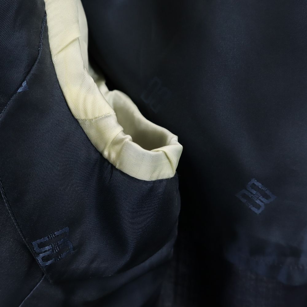 DAKS ダックス 日本製 チェック柄 テーラードジャケット 94AB4 ネイビー メンズ