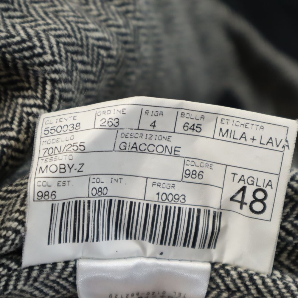 ミラショーン イタリア製 キルティングジャケット 48 ブラック系 mila schon メンズ