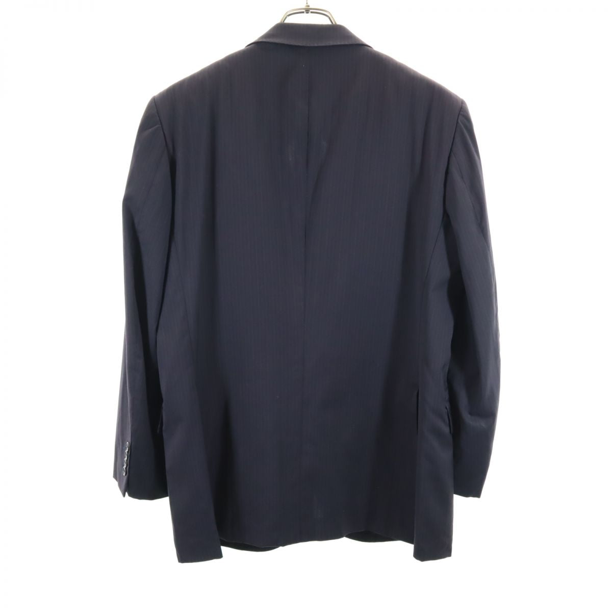BURBERRY バーバリー 三陽商会 日本製 ストライプ柄 ウール テーラードジャケット 96-86-170 ネイビー系 メンズ