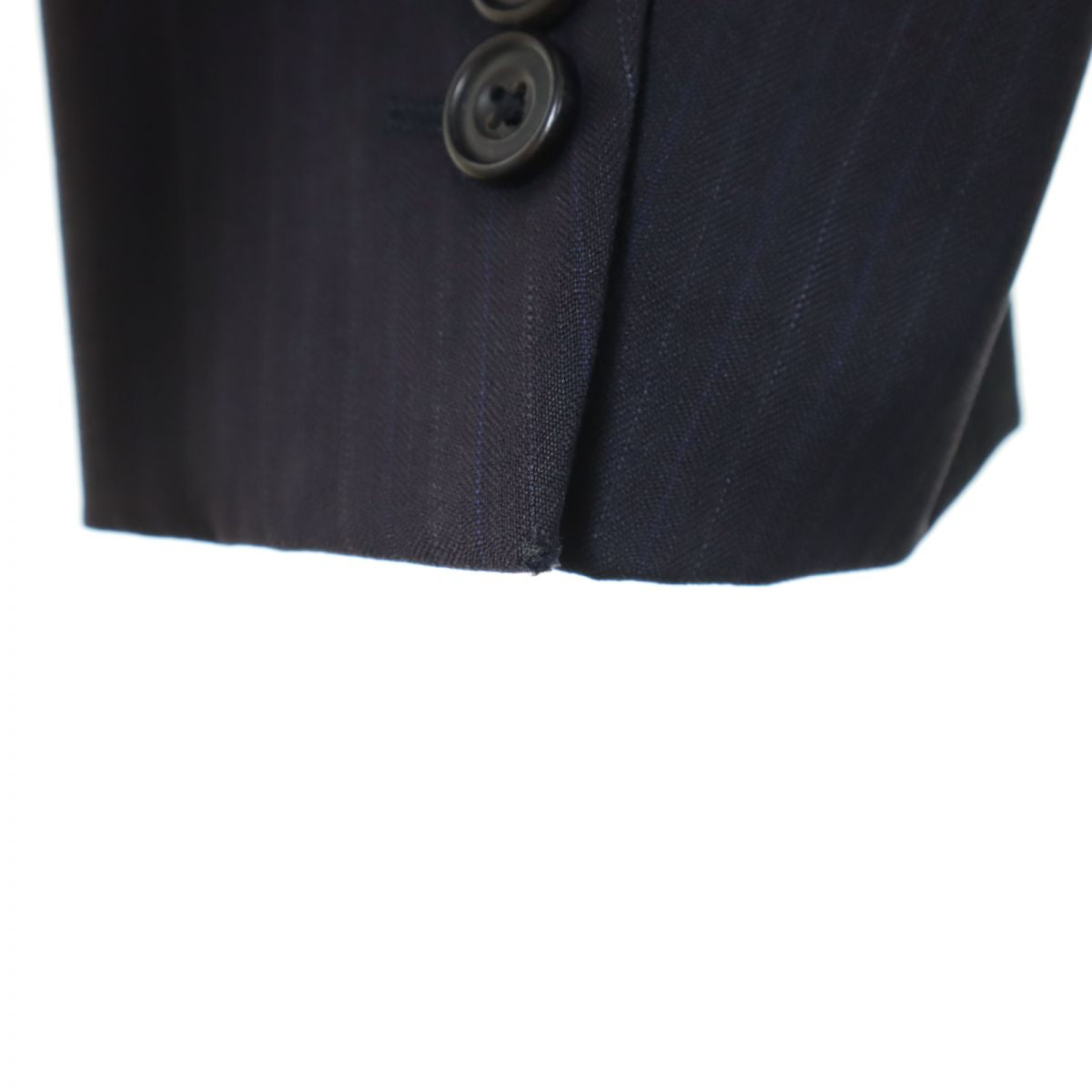 BURBERRY バーバリー 三陽商会 日本製 ストライプ柄 ウール テーラードジャケット 96-86-170 ネイビー系 メンズ