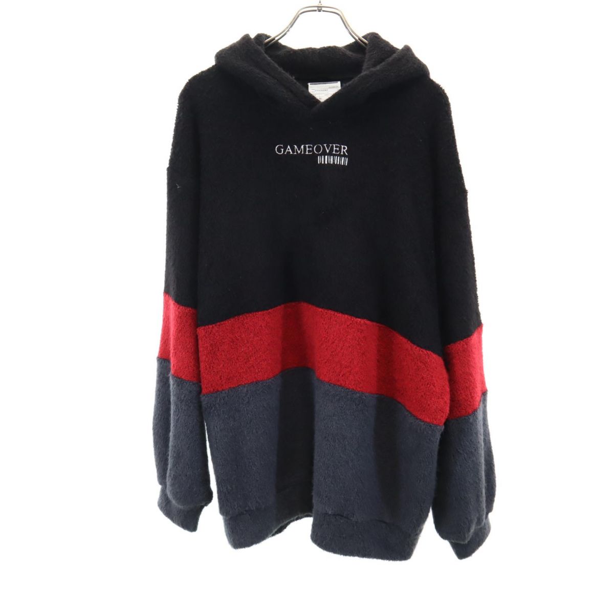 SHAREEF シャリーフ 長袖 ウールブレンド ニット パーカー 2 ブラック系 メンズ