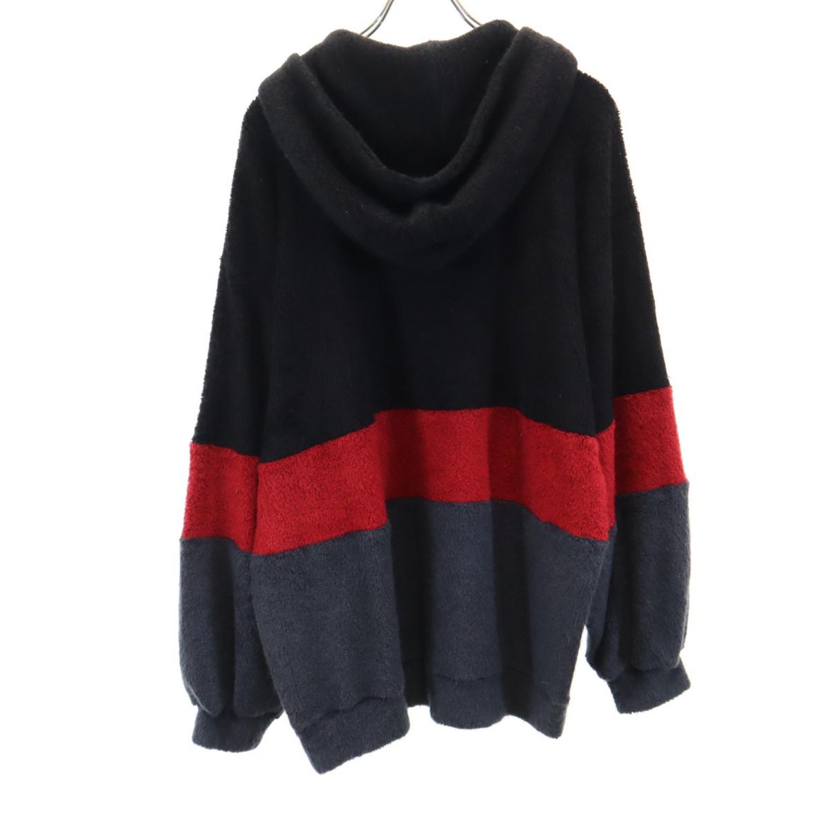 SHAREEF シャリーフ 長袖 ウールブレンド ニット パーカー 2 ブラック系 メンズ