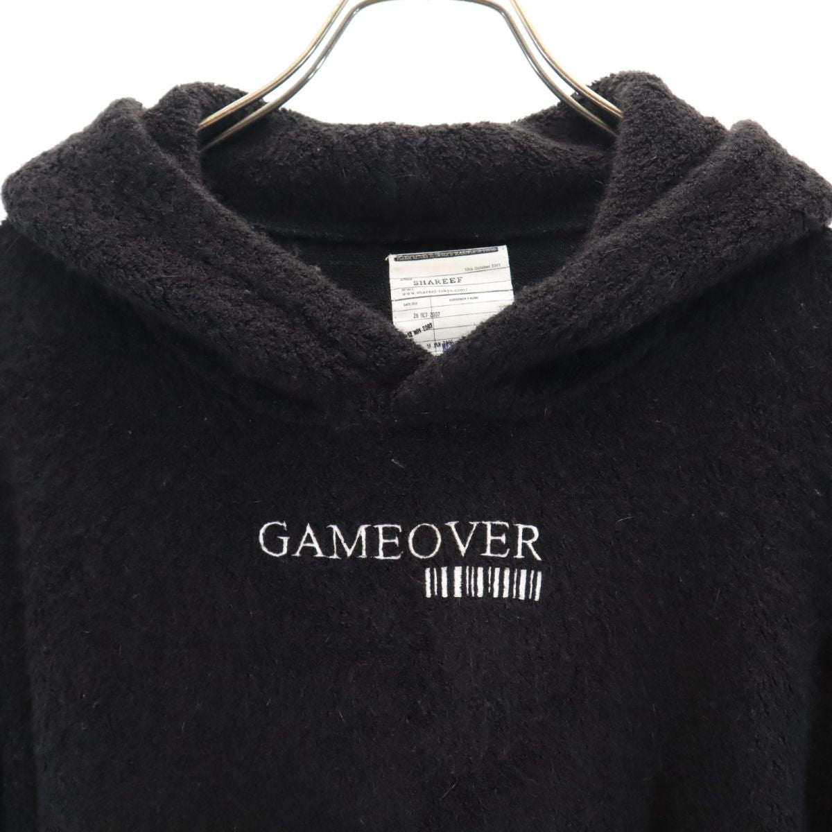 SHAREEF シャリーフ 長袖 ウールブレンド ニット パーカー 2 ブラック系 メンズ