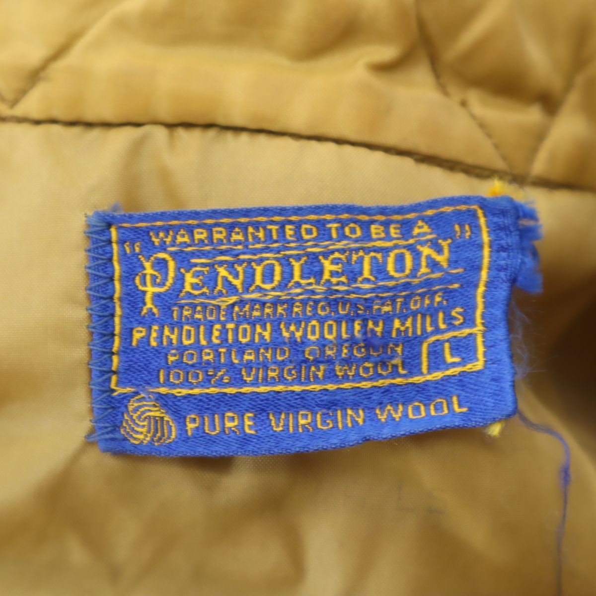 PENDLETON ペンドルトン 70s ヴィンテージ チェック柄 長袖 ウール ボタンダウンシャツ L ブラウン系 メンズ