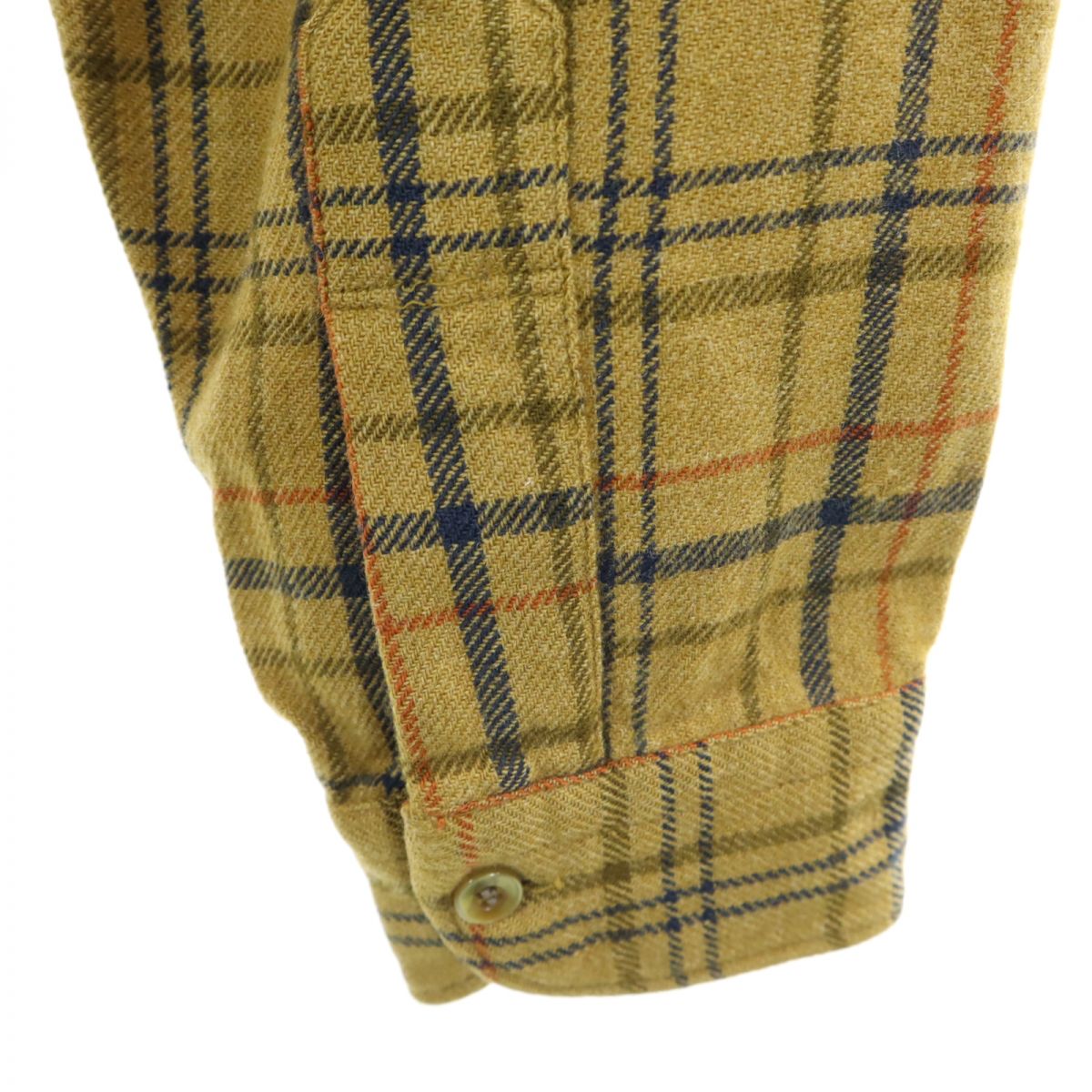 PENDLETON ペンドルトン 70s ヴィンテージ チェック柄 長袖 ウール ボタンダウンシャツ L ブラウン系 メンズ