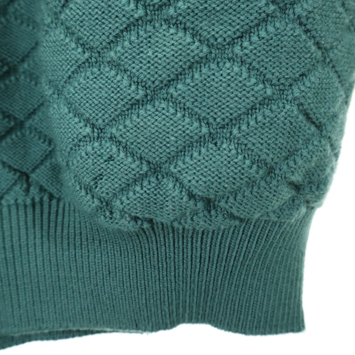 LANVIN ランバン ビッグサイズ ドット 長袖 ウールブレンド セーター 50 グリーン系 ニット メンズ