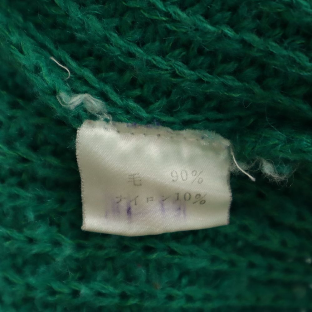 POSITIONFIVE ポジションファイブ 90s 日本製 ウール オールド 長袖 セーター M グリーン系 ニット メンズ