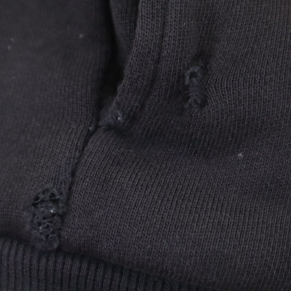 ARMANI EXCHANGE アルマーニエクスチェンジ スウェット ライダースジャケット L 黒 薄中綿入 メンズ