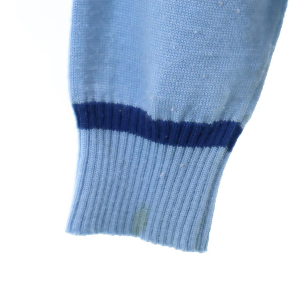 LACOSTE ラコステ ウールブレンド 長袖 Vネック セーター 3 ブルー系 ニット メンズ