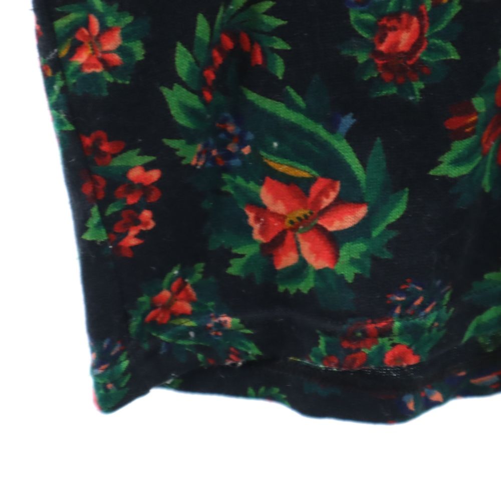 KENZO ケンゾー イタリア製 花柄 長袖 ウールブレンド セーター 2 黒系 ニット レディース