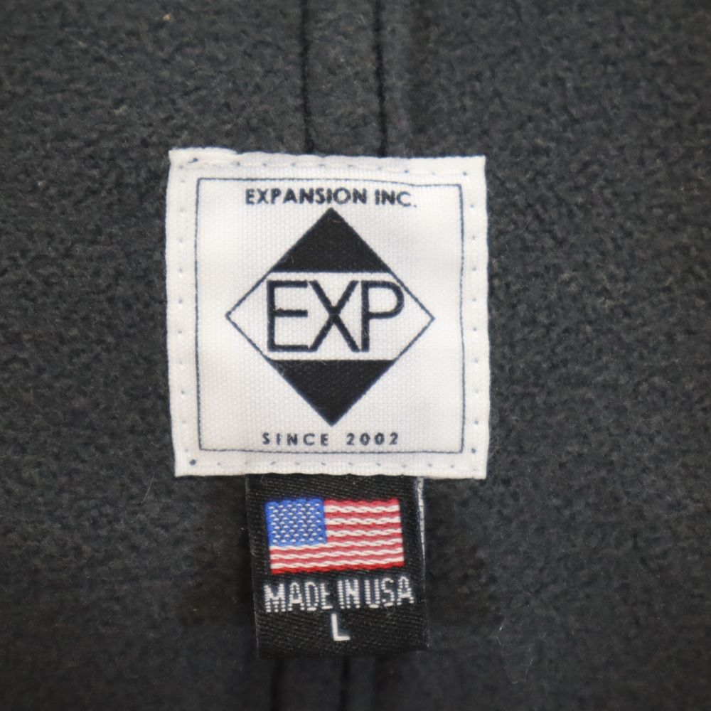 EXPANSION エクスパンション USA製 長袖 パーカー L ブラック系 メンズ