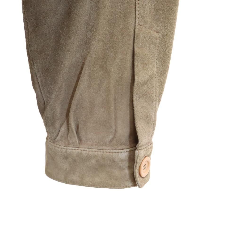 Pielini 本革 スエード レザージャケット 38 ベージュ レディース