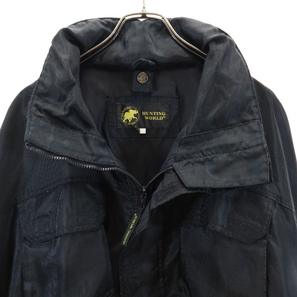 HUNTING WORLD ハンティングワールド ナイロンジャケット ブラック フード メンズ