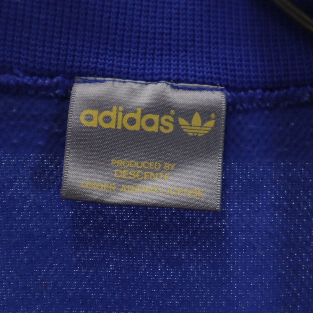 adidas アディダス 80s ヴィンテージ デサント製 トレーニング ジャージジャケット 上下 セットアップ M ネイビー系 スポーツ メンズ