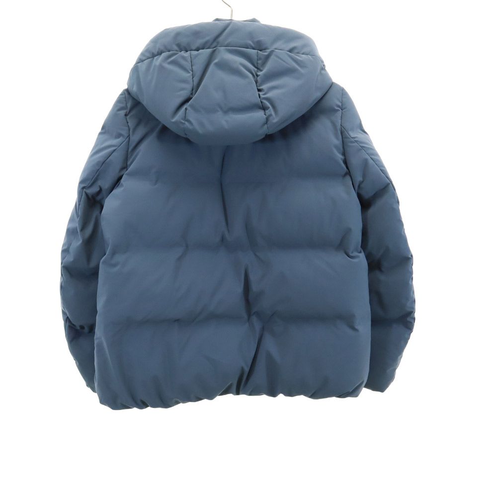 UNIQLO ユニクロ シームレス ダウンジャケット S ブルー フード レディース