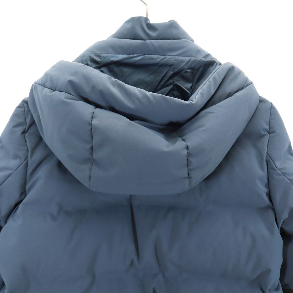 UNIQLO ユニクロ シームレス ダウンジャケット S ブルー フード レディース